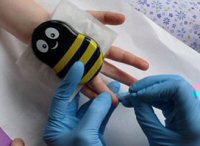 Buzzy can help with Blood Glucose Testing